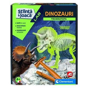 Imagine Joc de societate Clementoni - Descopera Dinozaurul Triceratops
