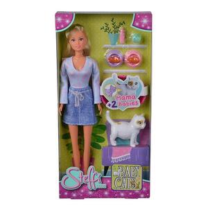 Imagine Set de joaca cu papusa Steffi Love, Pisica cu 2 puiuti