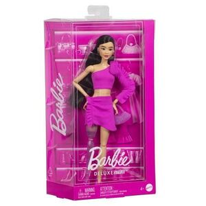 Imagine Papusa Barbie Deluxe Style, roz, cu proteza, accesorii incluse