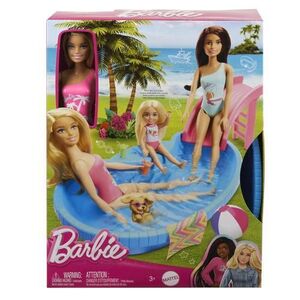 Imagine Papusa Mattel Barbie blonda cu piscina