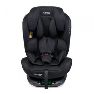 Imagine Scaun auto U-Grow Secure+, 40-150 cm, 360 grade, 4 pozitii de ajustare pe spate, 10 pozitii de ajustare a tetierei pe inaltime, Negru