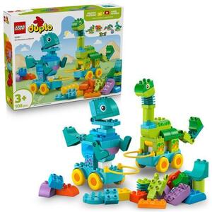 Imagine LEGO® DUPLO® - Dinozauri pe roti 3 in 1 10451, 108 piese