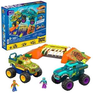 Imagine Set de joaca Hot Wheels Monster Truck Mega Construx, Mega Wrex si Wrexplorer