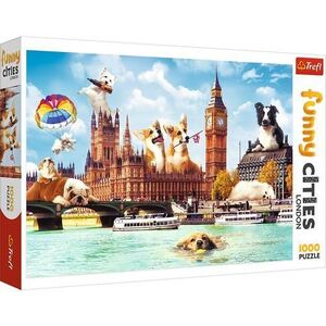 Imagine Puzzle Trefl Funny Cities - London Dogs, 1000 piese