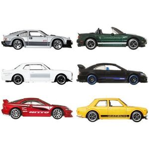 Imagine Set 6 masinute Hot Wheels Silver Series Streets of Japan JBY77, 1: 64, Multicolor