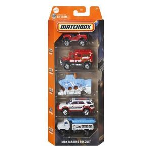 Imagine Matchbox Set 5 Masinute Metalice Mbx Marine Rescue Scara 1: 64