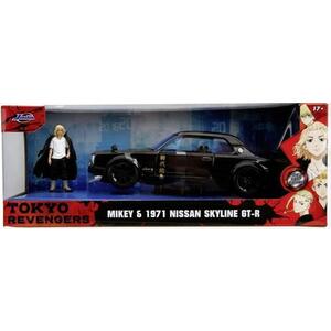 Imagine Jada Set Tokyo Revengers Figurina Metalica 7cm Si Masinuta Nissan Skyline Gtr Scara 1 La 24