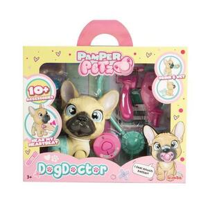 Imagine Set joc Simba toys Pamper Petz - Caine cu scutec si rechizite medicale, 17 cm