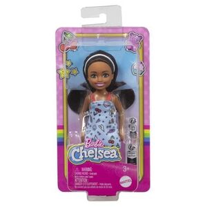 Imagine Papusa - Barbie Chelsea - Creola cu par saten si rochita albastra - Barbie - Mattel