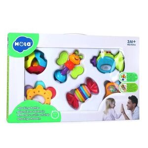 Imagine Set 6 jucarii zornaitoare pentru bebelusi, + 3 luni, Hola