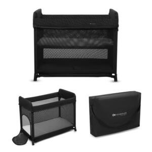 Imagine Patut pliabil cu 2 niveluri KinderKraft Moon Dream, pliabil, Negru