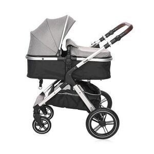 Imagine Carucior transformabil Lorelli Viola, cu adaptori cos auto, pana la 22 kg, Gri