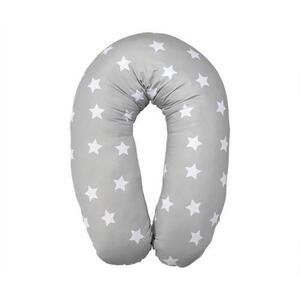 Imagine Perna multifunctionala Lorelli Stars Grey, bumbac ranforce, 190 cm