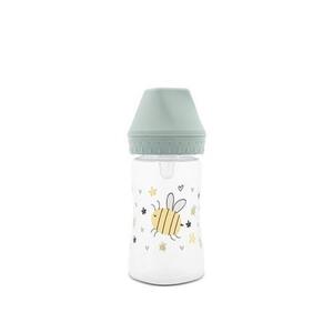 Imagine Biberon cu gat larg Lorelli My Friend Iceberg Green, tetina moale din silicon, 0 luni+, 250 ml