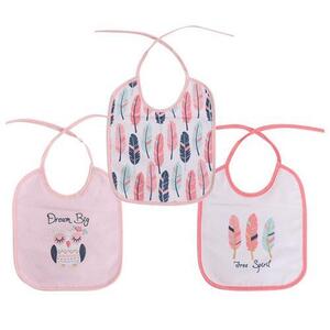 Imagine Set 3 bavete bumbac si peva Lorelli, 23 X 20 cm, inchidere cu snur