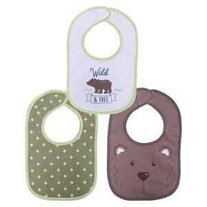 Imagine Set 3 bavete bumbac si peva Lorelli, 30 x 19 cm, inchidere cu banda velcro, Unisex