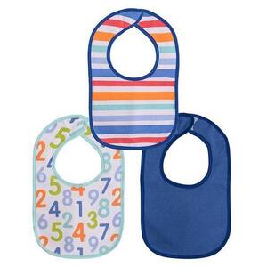 Imagine Set 3 bavete bumbac si peva Lorelli, 30 x 19 cm, inchidere cu banda velcro