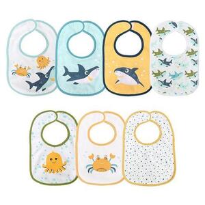 Imagine Set 7 bavete bumbac si peva, Lorelli, 30 x 19 cm, inchidere cu banda velcro, Unisex