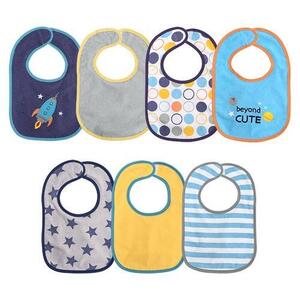 Imagine Set 7 bavete bumbac si peva, Lorelli, 30 x 19 cm, inchidere cu banda velcro