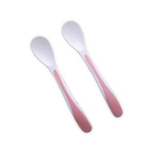 Imagine Set 2 lingurite cu suport, Lorelli, 6 luni+, polipropilena, forma anatomica, Pink