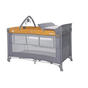 Imagine Patut pliabil Lorelli, Torino Plus, 2 nivele cu accesorii, Lemon Curry Floral