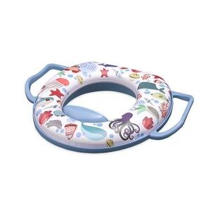Imagine Reductor moale pentru toaleta Lorelli, cu manere, confortabil, impermeabil, protectie impotriva stropirii, Blue Sea