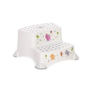 Imagine Inaltator dublu pentru baie antiderapant, Hippo, non-toxic si non-alergenic, 40 cm, White Grey