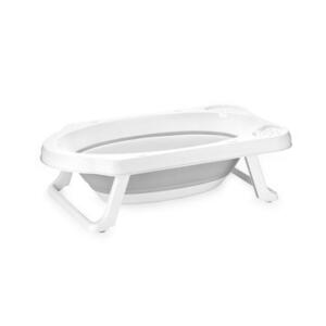 Imagine Cadita pliabila pentru bebelusi Lorelli, 82 cm, cu dop de scurgere, Nordic Grey