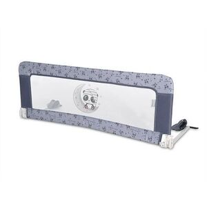 Imagine Bariera protectie pat Lorelli Safety Night, reglabila, husa detasabila, cadru metalic invelit in material moale, 118 x 44 cm, Cool Grey Pandas