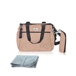 Imagine Geanta pentru accesoriile bebelusului Maya, 9 compartimente, cu bretea pentru umar, compartiment izoterm detasabil, Beige