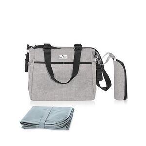 Imagine Geanta pentru accesoriile bebelusului Maya, 9 compartimente, cu bretea pentru umar, compartiment izoterm detasabil, Grey
