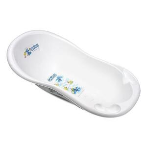 Imagine Cadita bebe 100 cm Lorelli Strumfi White, cu dop de scurgere si baza antialunecare