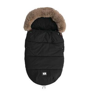 Imagine Sac termic de iarna pentru carucior Lorelli Luxe Black, captuseala polar, impermeabil, cu blanita detasabila