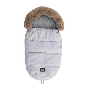 Imagine Sac termic de iarna pentru carucior Lorelli Luxe Grey, captuseala polar, impermeabil, cu blanita detasabila