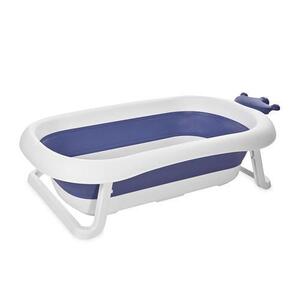 Imagine Cadita pliabila pentru bebelusi Lorelli Royal Blue, 83 cm, 0-12 luni, cu dop de scurgere, indicator de umplere, margini rotunjite