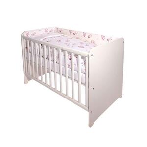 Imagine Set lenjerie pat 60 x 120 cm Lorelli Smile Beige Bunnies, 10 piese, bumbac ranforce