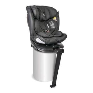 Imagine Scaun auto pentru copii Lorelli Estate, Isofix, 0 Luni-12 Ani, 40-150 cm, picior de sprijin telescopic, I-size, certificat R129, reglabil, pozitie somn, baza rotativa 360 grade, sistem de protectie impact lateral, Negru