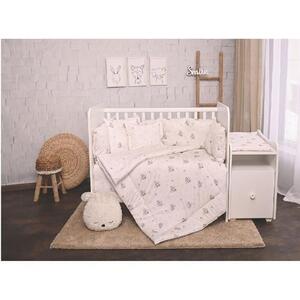 Imagine Set lenjerie pat 8 piese Lorelli Trend Blue Aeroplane, bumbac ranforce