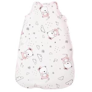 Imagine Sac de dormit de vara Lorelli Pink Ballerina Bear, 95 cm, bumbac ranforce