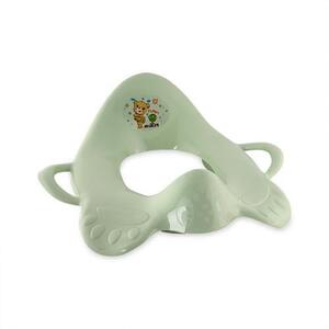 Imagine Reductor ergonomic pentru toaleta Lorelli Smoke Green, cu manere, baza din cauciuc antialunecare, 2-6 ani, 0-25 Kg