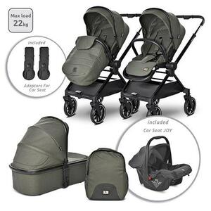 Imagine Set Carucior 3 in 1 Lorelli Reya, maner reversibil, 0 - 22 kg, Verde