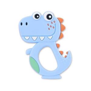 Imagine Jucarie de dentitie din silicon Lorelli Dino Lucky, peste 3 luni, Albastru