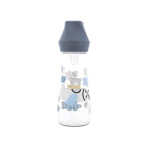 Imagine Biberon cu tetina moale din silicon Lorelli My Friend Cameo Blue, 0 luni+, 250 ml
