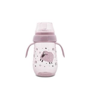 Imagine Biberon anticurgere cu toarte si gat larg Lorelli My Friend Mellow Rose, 6 luni+, 250 ml