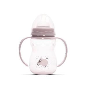 Imagine Biberon cu manere Lorelli My Friend Mellow Rose, tetina moale din silicon, 0 luni+, 250 ml