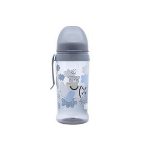 Imagine Biberon anticurgere Lorelli My Friend Cameo Blue, cu clips si tetina lata, protejeaza gingiile, 6 luni+, 360 ml
