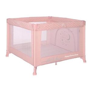 Imagine Tarc de Joaca Lorelli Happy Game Zone, 100 x 100 x 74 cm, 0 luni - 3 ani, maxim 15 Kg, mecanism dublu de siguranta, Roz
