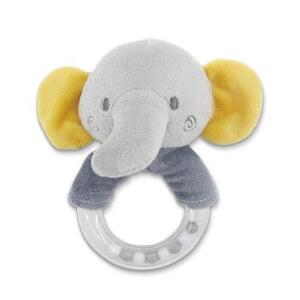 Imagine Jucarie de plus Lorelli inel, Elefant, 11 cm, zornaitoare, 0 luni+