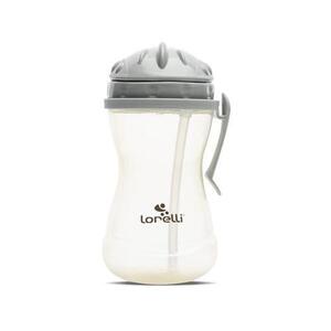 Imagine Biberon sport cu clips lateral Lorelli Grey Yellow, cu pai moale si flexibil, capac de protectie rotativ, 360 ml