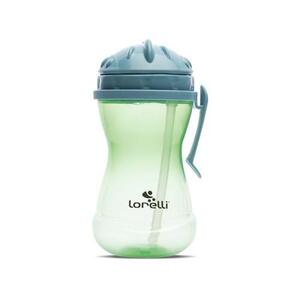 Imagine Biberon sport cu clips lateral Lorelli Blue Green, cu pai moale si flexibil, capac de protectie rotativ, 360 ml